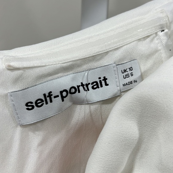 self-portrait Bow Mini Dress in White - Picture 8 of 13